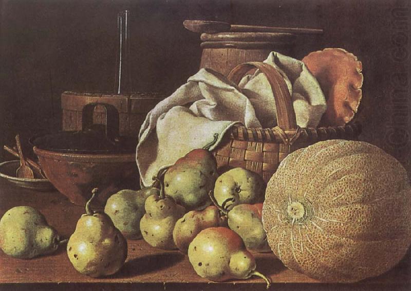 Melendez, Luis Eugenio Still-Life with Melon and Pears china oil painting image